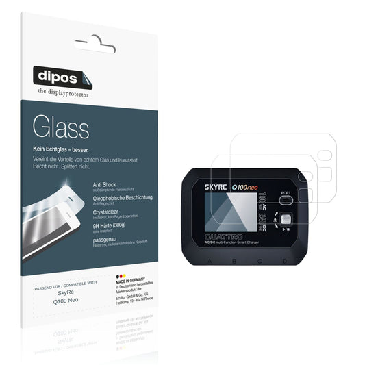 Klare Displayschutzfolie von dipos passend für SkyRc Q100 Neo, 9H kratzfest und blasenfrei montiert