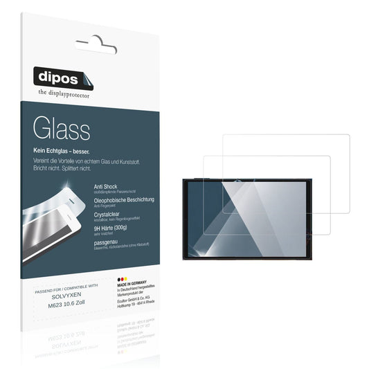 Klare Displayschutzfolie von dipos passend für SOLVYXEN M623 10.6 Zoll, 9H kratzfest und blasenfrei montiert