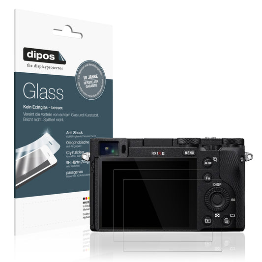 Klare Displayschutzfolie von dipos passend für Sony RX1R III, 9H kratzfest und blasenfrei montiert