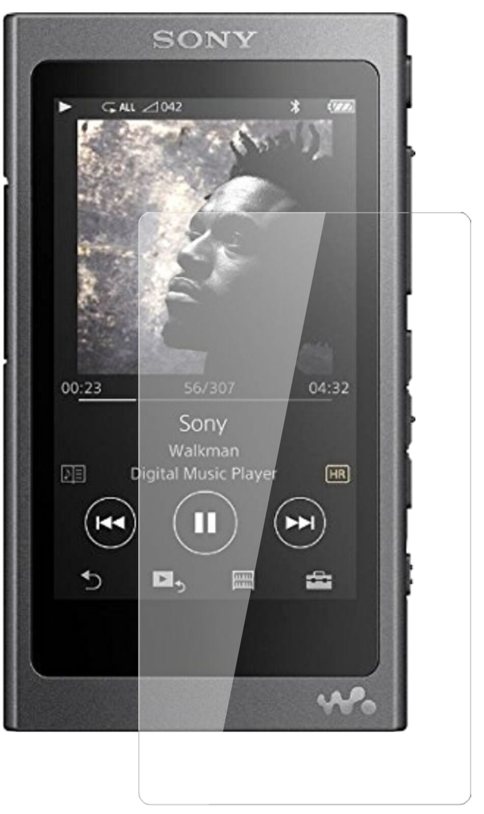 Klare Displayschutzfolie von dipos passend für Sony Walkman NW-A35, 9H kratzfest und blasenfrei montiert