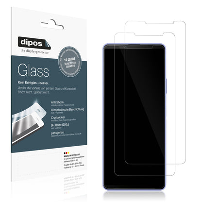 Klare Displayschutzfolie von dipos passend für Sony Xperia 10 IV, 9H kratzfest und blasenfrei montiert