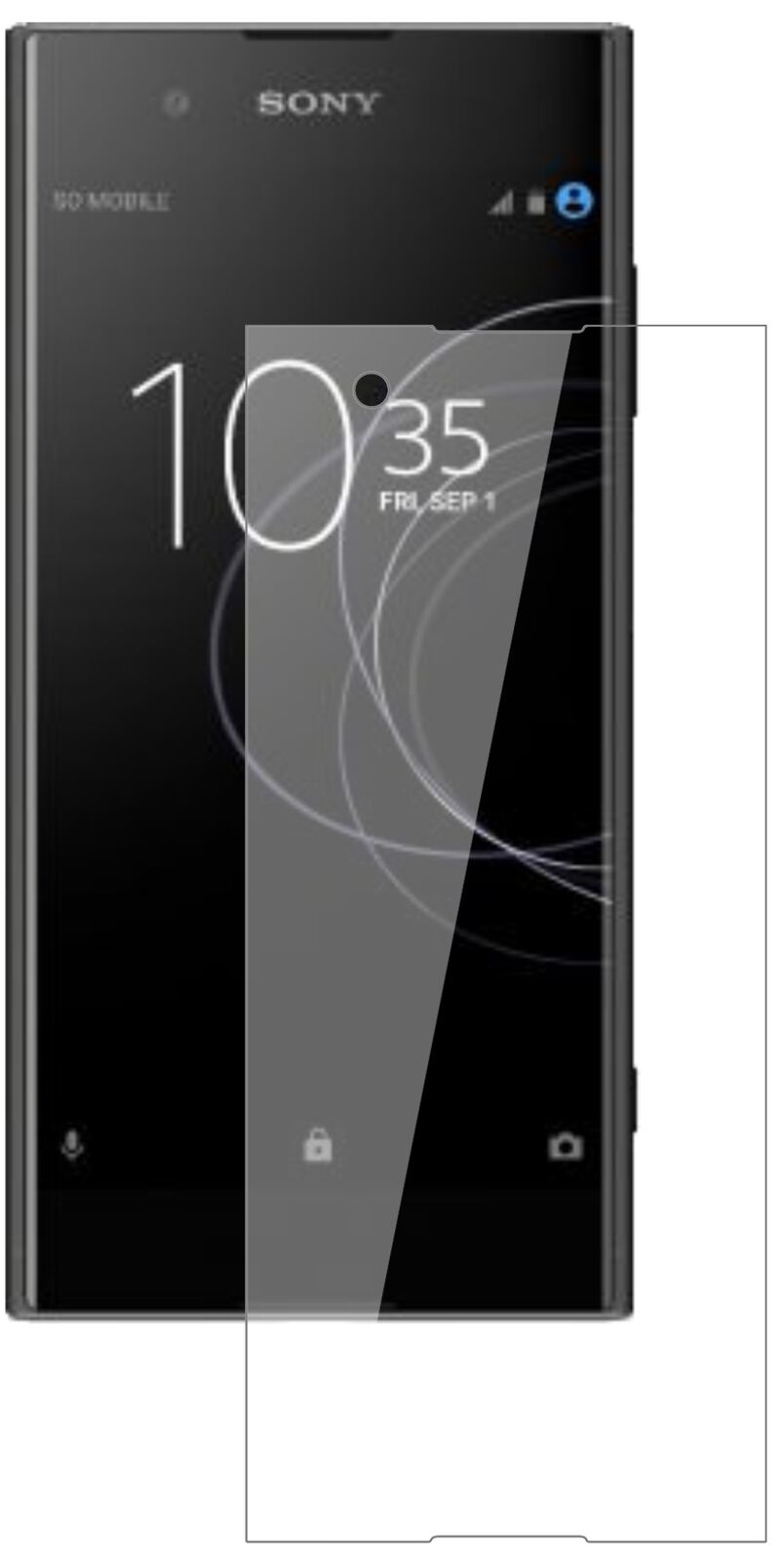 Klare Displayschutzfolie von dipos passend für Sony Xperia XA1 Plus, 9H kratzfest und blasenfrei montiert