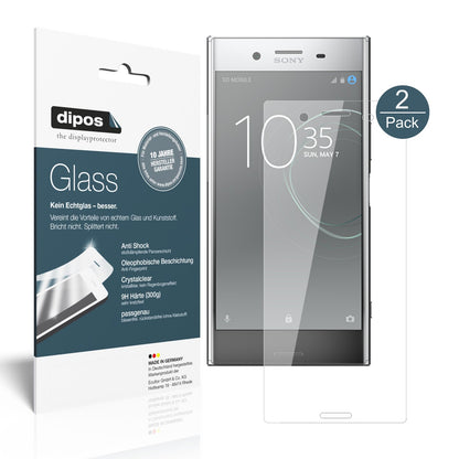 Klare Displayschutzfolie von dipos passend für Sony Xperia XZ Premium, 9H kratzfest und blasenfrei montiert
