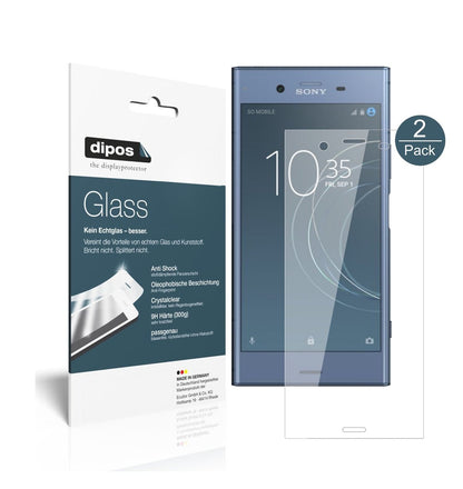 Klare Displayschutzfolie von dipos passend für Sony Xperia XZ1, 9H kratzfest und blasenfrei montiert