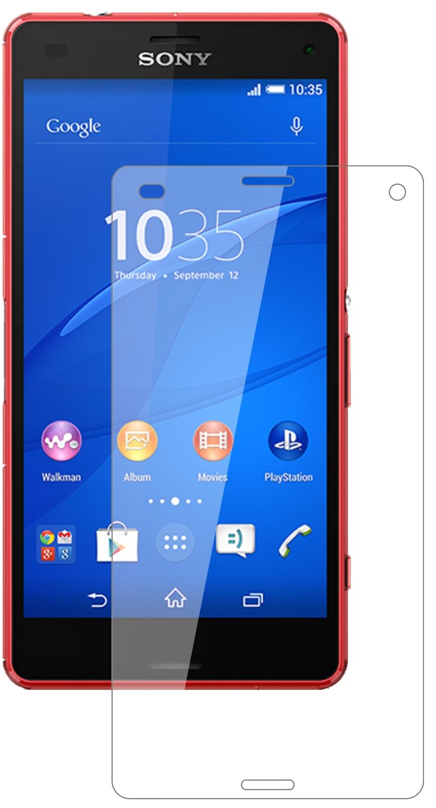 Klare Displayschutzfolie von dipos passend für Sony Xperia Z3 Compact, 9H kratzfest und blasenfrei montiert