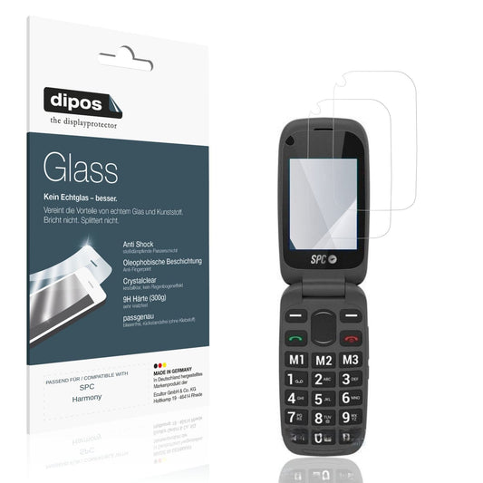 Klare Displayschutzfolie von dipos passend für SPC Harmony, 9H kratzfest und blasenfrei montiert