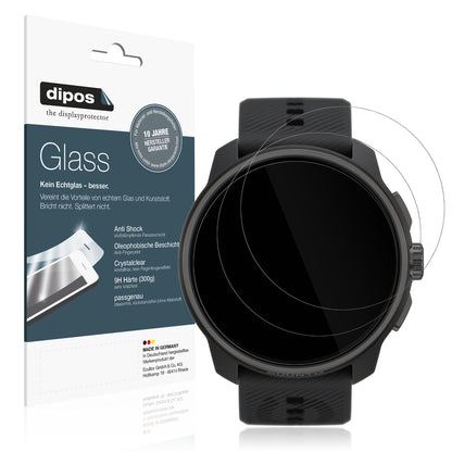 Klare Displayschutzfolie von dipos passend für Suunto Race, 9H kratzfest und blasenfrei montiert