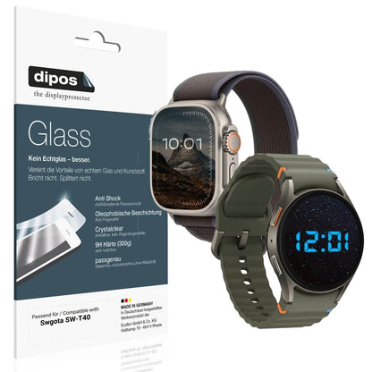 Klare Displayschutzfolie von dipos passend für Swgota SW-T40, 9H kratzfest und blasenfrei montiert