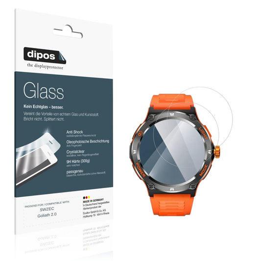 Klare Displayschutzfolie von dipos passend für SWZEC Goliath 2.0, 9H kratzfest und blasenfrei montiert
