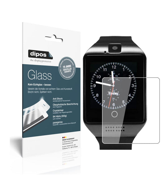 Klare Displayschutzfolie von dipos passend für Tagobee TB02 Smartwatch, 9H kratzfest und blasenfrei montiert