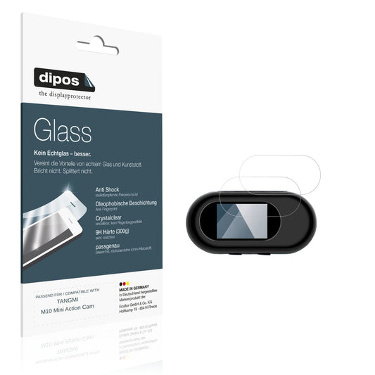 Klare Displayschutzfolie von dipos passend für TANGMI M10 Mini Action Cam, 9H kratzfest und blasenfrei montiert
