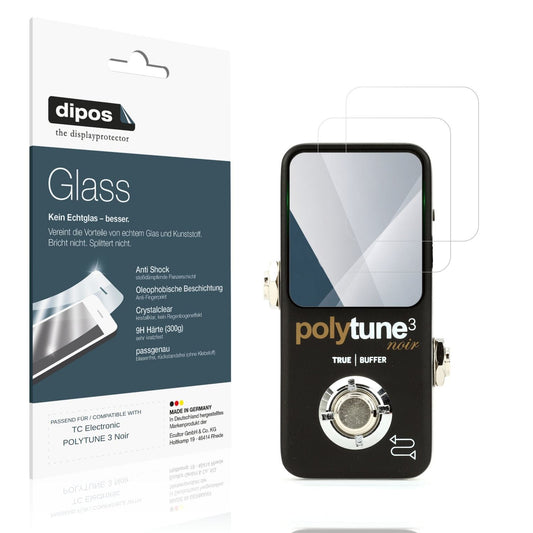 Klare Displayschutzfolie von dipos passend für TC Electronic POLYTUNE 3 Noir, 9H kratzfest und blasenfrei montiert