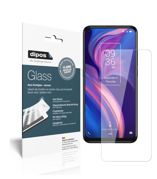 Klare Displayschutzfolie von dipos passend für TCL Plex, 9H kratzfest und blasenfrei montiert