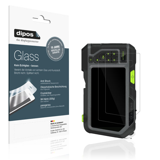 Klare Displayschutzfolie von dipos passend für Teslong NTS500, 9H kratzfest und blasenfrei montiert