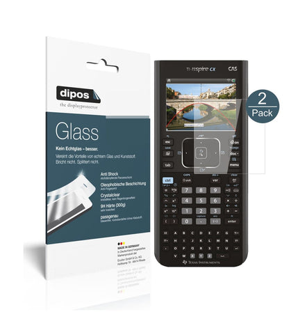 Klare Displayschutzfolie von dipos passend für Texas Instruments TI Nspire CX Taschenrechner, 9H kratzfest und blasenfrei montiert