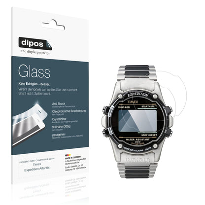 Klare Displayschutzfolie von dipos passend für Timex Expedition Atlantis, 9H kratzfest und blasenfrei montiert