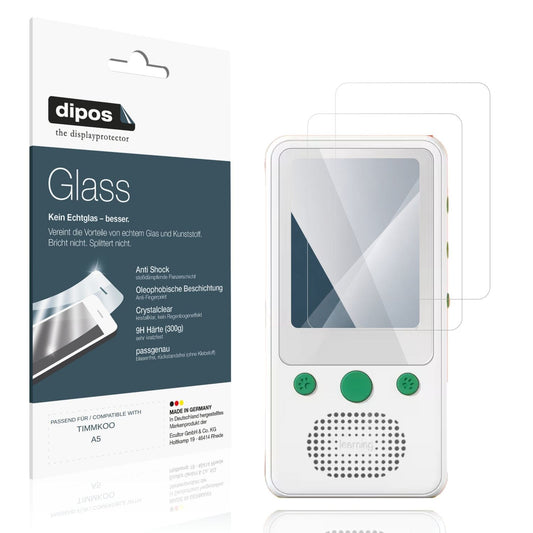 Klare Displayschutzfolie von dipos passend für TIMMKOO A5, 9H kratzfest und blasenfrei montiert