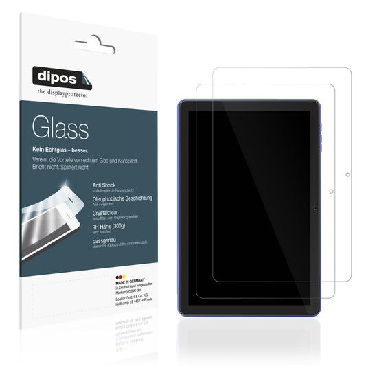 Klare Displayschutzfolie von dipos passend für TopLuck Tab 10 Zoll, 9H kratzfest und blasenfrei montiert