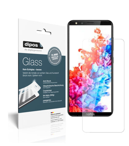 Klare Displayschutzfolie von dipos passend für TP-Link Neffos C7 Lite, 9H kratzfest und blasenfrei montiert