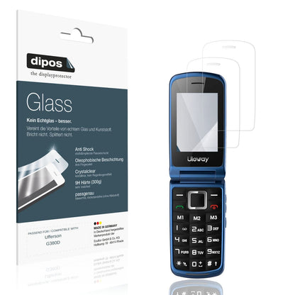 Klare Displayschutzfolie von dipos passend für Ufferson G380D, 9H kratzfest und blasenfrei montiert