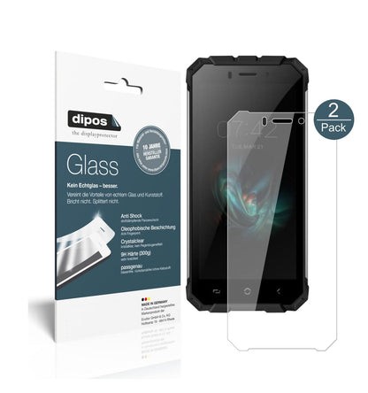Klare Displayschutzfolie von dipos passend für Ulefone Armor X, 9H kratzfest und blasenfrei montiert