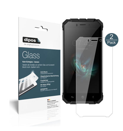 Klare Displayschutzfolie von dipos passend für Ulefone Armor X, 9H kratzfest und blasenfrei montiert