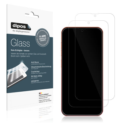 Klare Displayschutzfolie von dipos passend für Ulefone Note 8P, 9H kratzfest und blasenfrei montiert