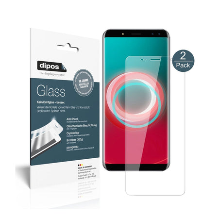 Klare Displayschutzfolie von dipos passend für Ulefone Power 3S, 9H kratzfest und blasenfrei montiert