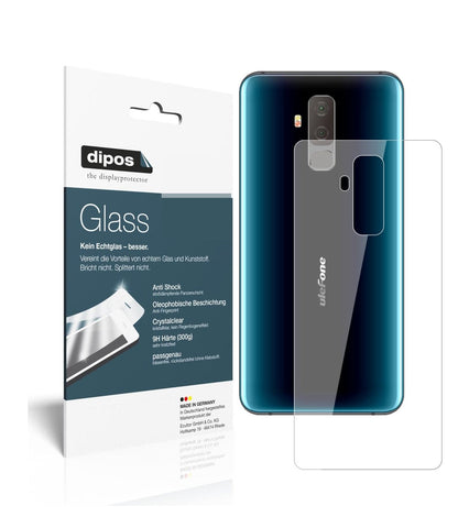 Klare Displayschutzfolie von dipos passend für Ulefone T2 Rückseite, 9H kratzfest und blasenfrei montiert