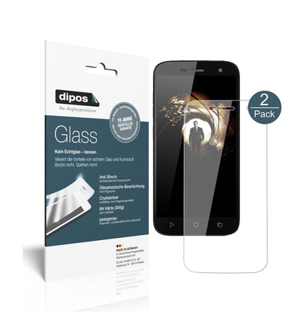 Klare Displayschutzfolie von dipos passend für Ulefone U007 Pro, 9H kratzfest und blasenfrei montiert