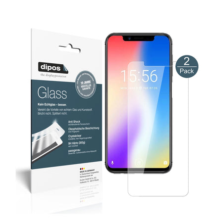 Klare Displayschutzfolie von dipos passend für Umidigi One, 9H kratzfest und blasenfrei montiert