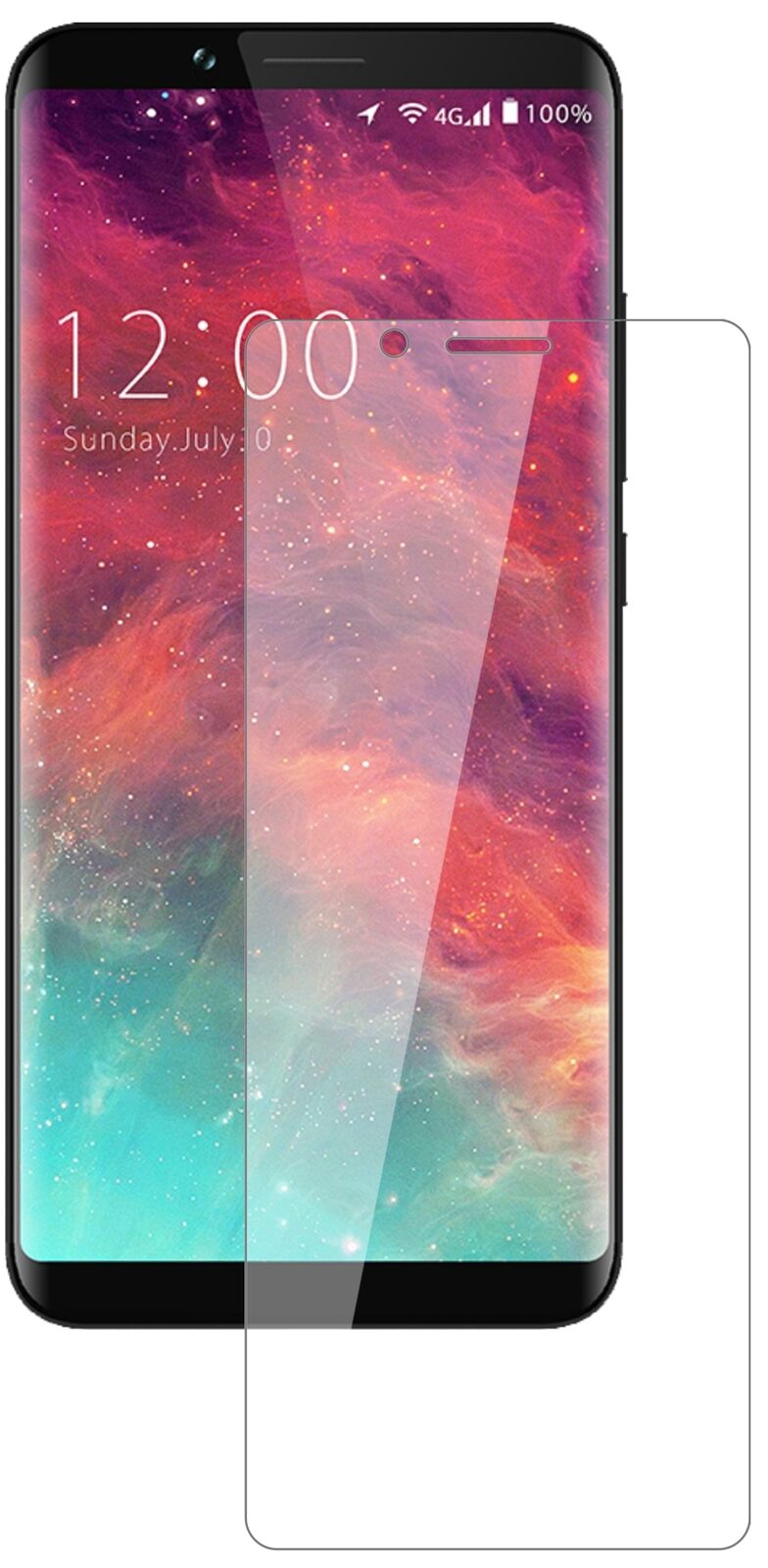 Klare Displayschutzfolie von dipos passend für Umidigi S2 Lite, 9H kratzfest und blasenfrei montiert