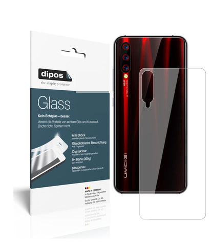Klare Displayschutzfolie von dipos passend für Ulefone X Rückseite, 9H kratzfest und blasenfrei montiert