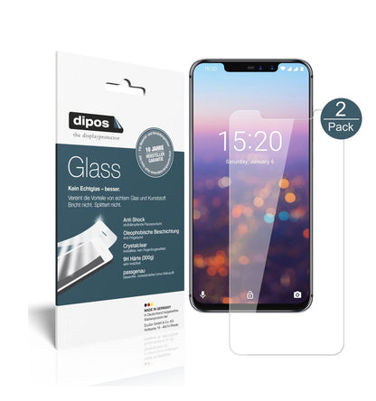 Klare Displayschutzfolie von dipos passend für Umidigi Z2 Pro, 9H kratzfest und blasenfrei montiert