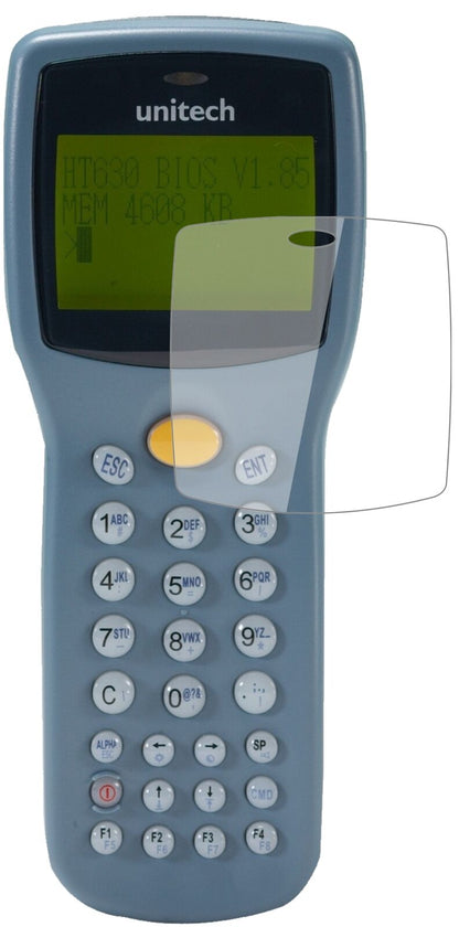 Klare Displayschutzfolie von dipos passend für Unitech HT630, 9H kratzfest und blasenfrei montiert