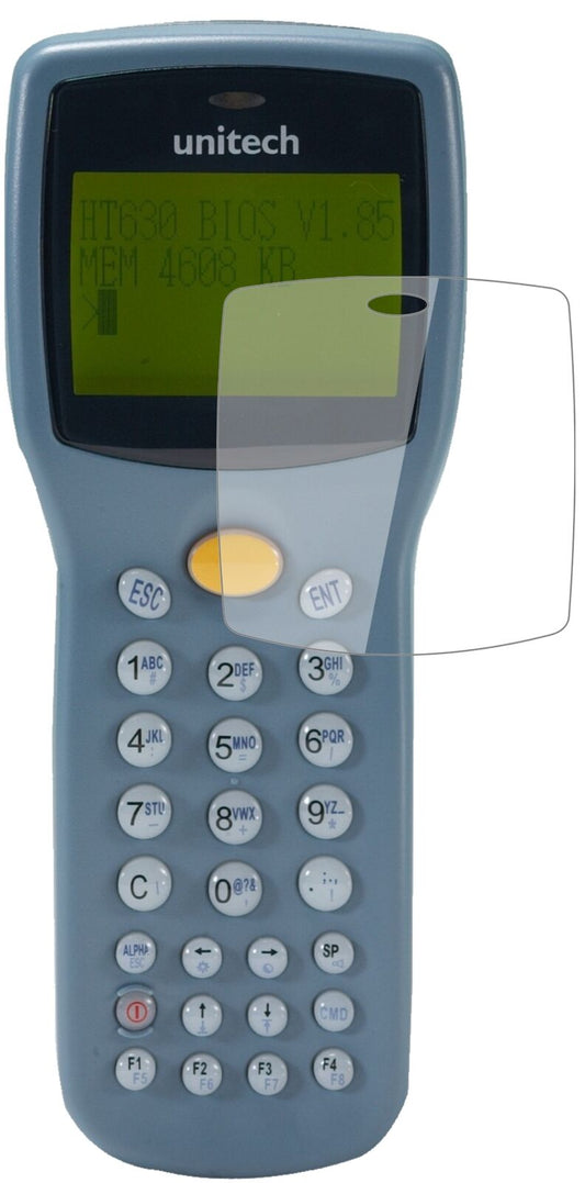 Klare Displayschutzfolie von dipos passend für Unitech HT630, 9H kratzfest und blasenfrei montiert
