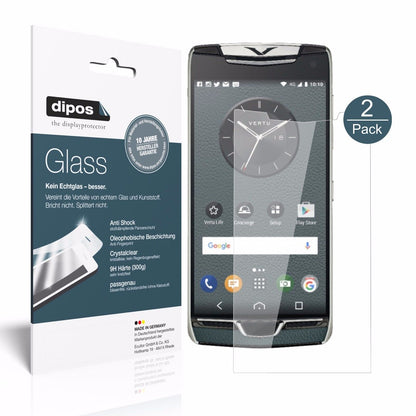 Klare Displayschutzfolie von dipos passend für Vertu Constellation (2017), 9H kratzfest und blasenfrei montiert