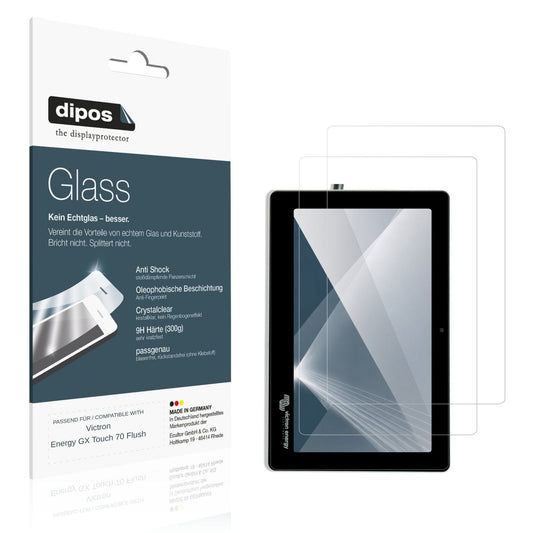 Klare Displayschutzfolie von dipos passend für Victron Energy GX Touch 70 Flush, 9H kratzfest und blasenfrei montiert