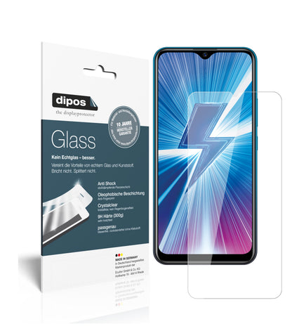 Klare Displayschutzfolie von dipos passend für Vivo Y3, 9H kratzfest und blasenfrei montiert