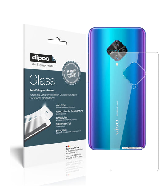 Klare Displayschutzfolie von dipos passend für Vivo Y51 (2020) Rückseite, 9H kratzfest und blasenfrei montiert