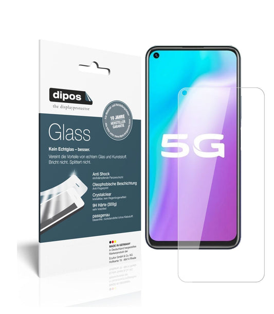 Klare Displayschutzfolie von dipos passend für Vivo Y51s, 9H kratzfest und blasenfrei montiert