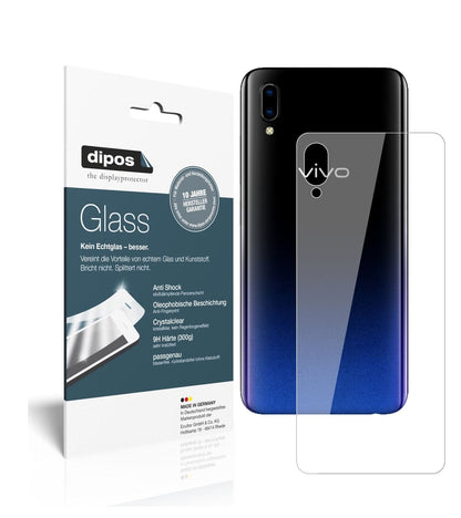 Klare Displayschutzfolie von dipos passend für Vivo Y93s Rückseite, 9H kratzfest und blasenfrei montiert