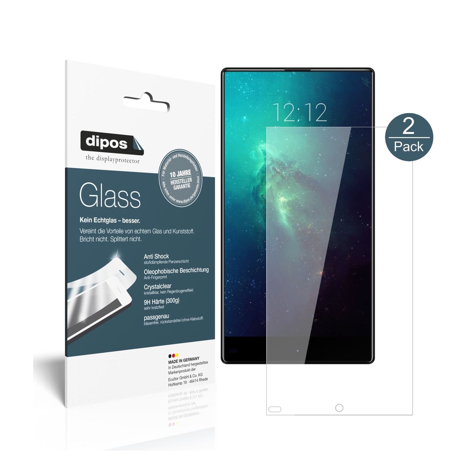 Klare Displayschutzfolie von dipos passend für VKWORLD Mix Plus, 9H kratzfest und blasenfrei montiert