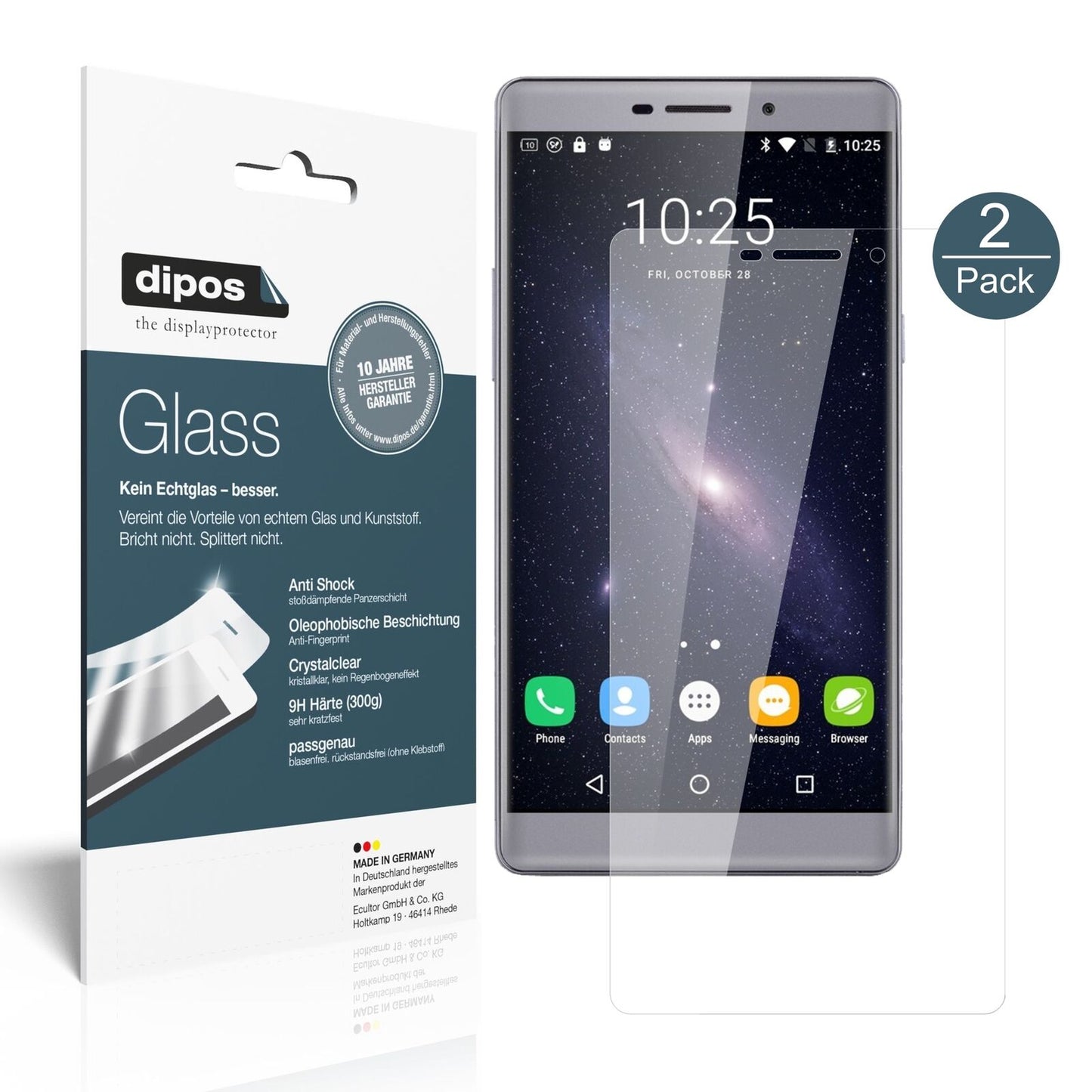 Klare Displayschutzfolie von dipos passend für VKWORLD T1 Plus, 9H kratzfest und blasenfrei montiert