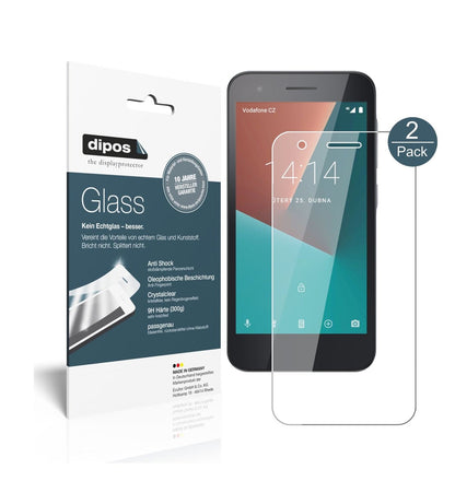 Klare Displayschutzfolie von dipos passend für Vodafone Smart E8, 9H kratzfest und blasenfrei montiert