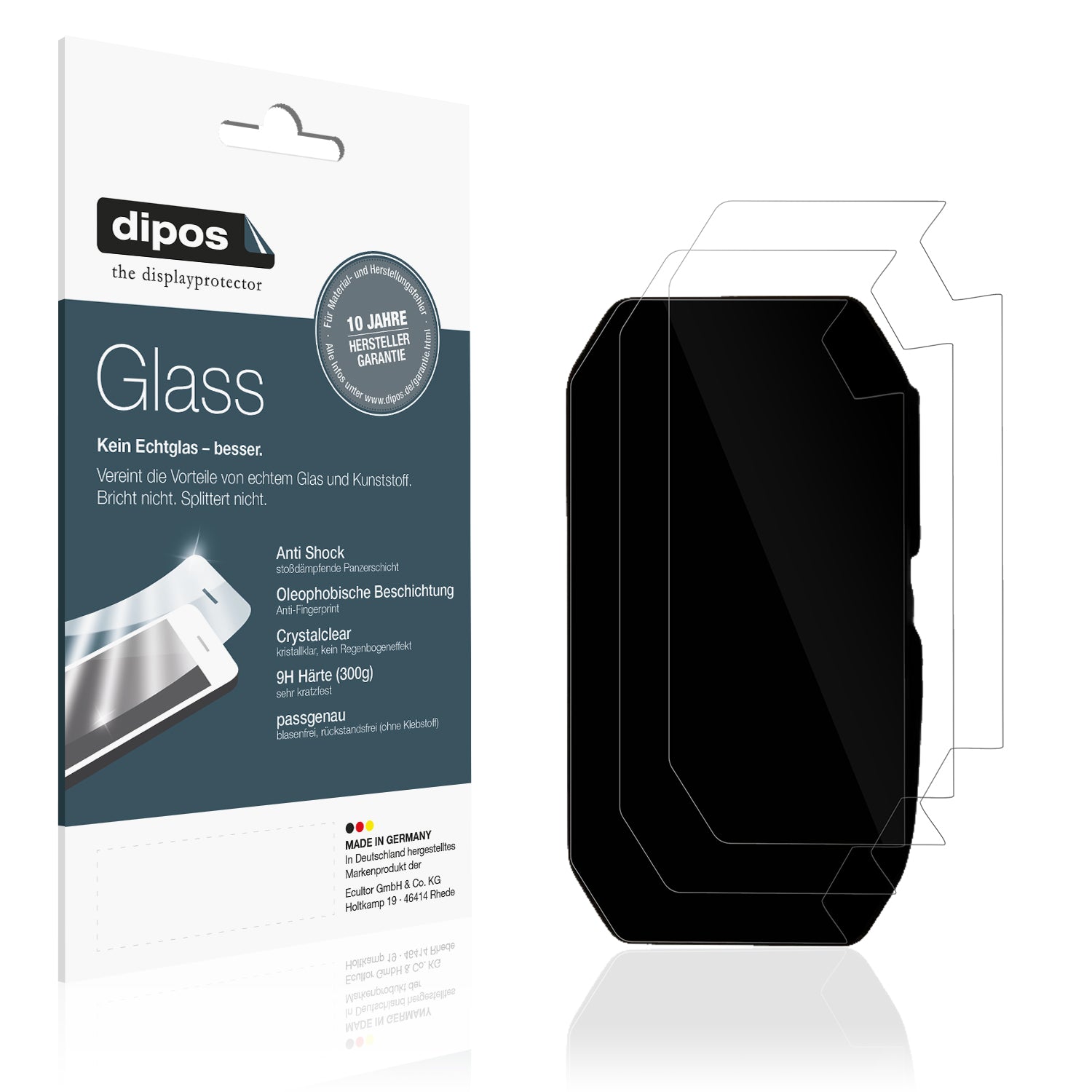 Klare Displayschutzfolie von dipos passend für Voge R125, 9H kratzfest und blasenfrei montiert