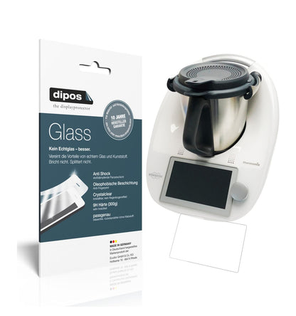 Klare Displayschutzfolie von dipos passend für Vorwerk Thermomix TM6, 9H kratzfest und blasenfrei montiert