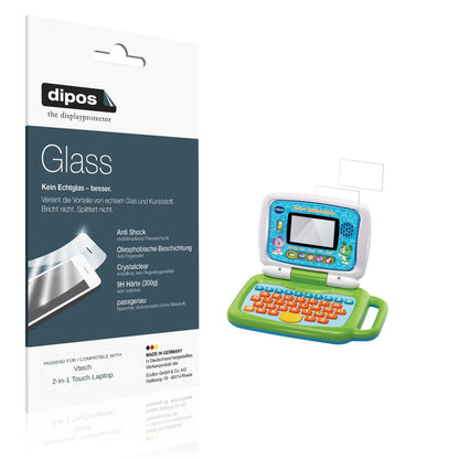 Klare Displayschutzfolie von dipos passend für Vtech 2-in-1 Touch Laptop, 9H kratzfest und blasenfrei montiert