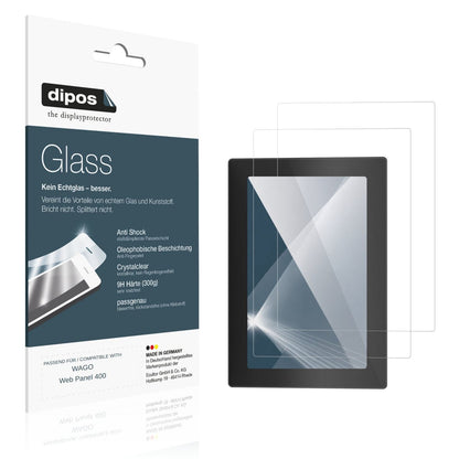 Klare Displayschutzfolie von dipos passend f�r WAGO Web Panel 400, 9H kratzfest und blasenfrei montiert