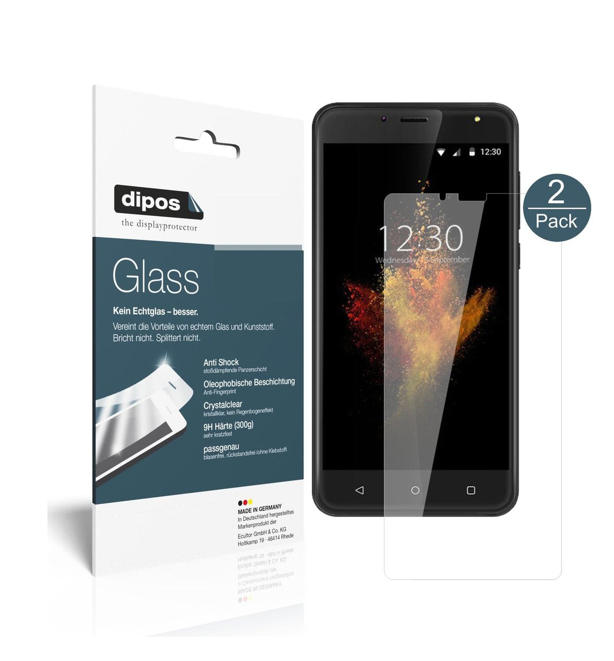 Klare Displayschutzfolie von dipos passend für Wieppo S6 Lite, 9H kratzfest und blasenfrei montiert